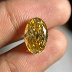 5.00 CT Canary Yellow Oval Crushed Ice Moissanite, Brilliant Fancy Loose Stone for Engagement Ring, Custom Fine Jewelry, Anniversary Gift