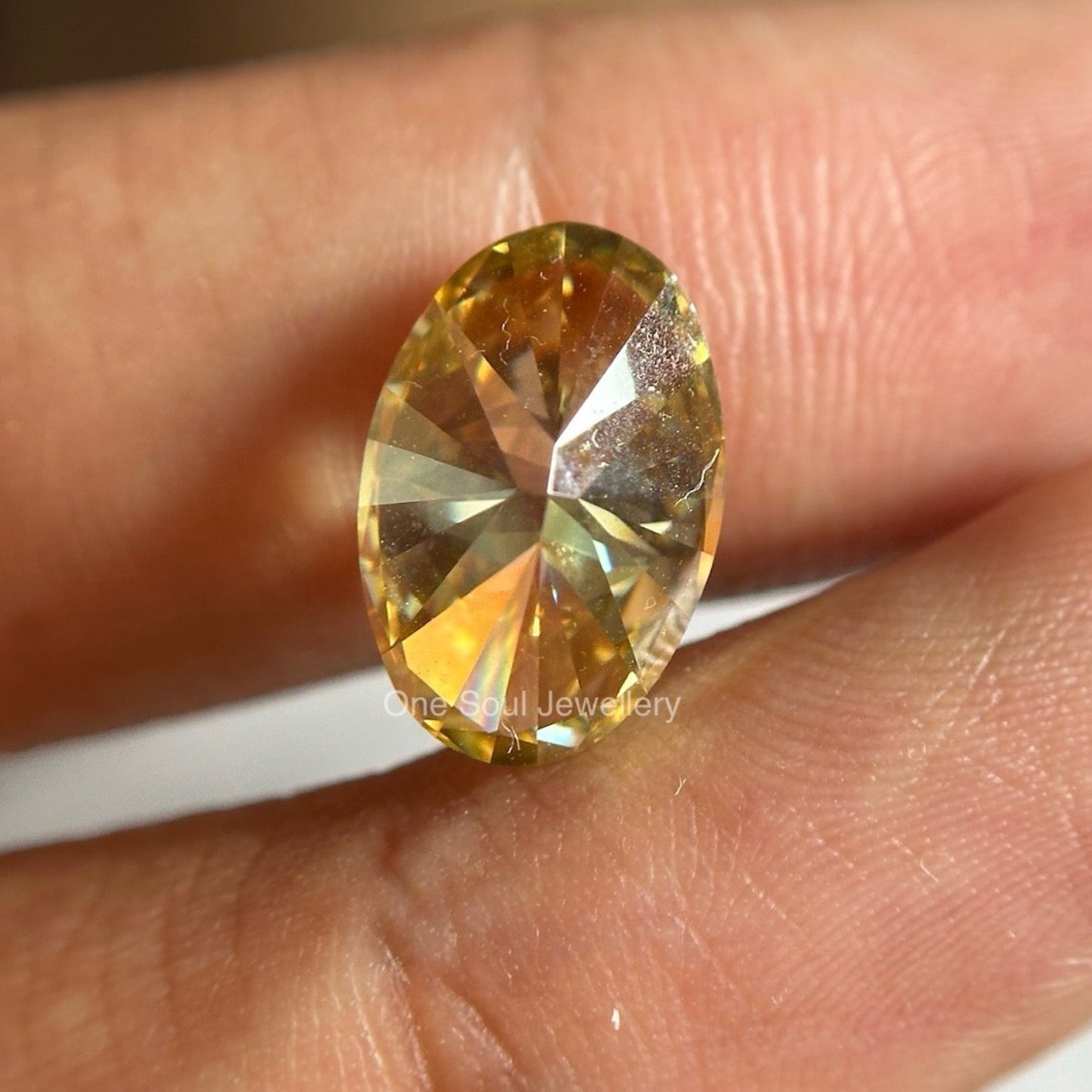 5.00 CT Canary Yellow Oval Crushed Ice Moissanite, Brilliant Fancy Loose Stone for Engagement Ring, Custom Fine Jewelry, Anniversary Gift