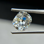 Vintage 3.60 CT Near Colorless Old Mine Cushion Moissanite, VVS Antique Moissanite for Custom Engagement Ring, Wedding Jewelry, Pendants etc