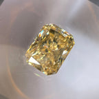 5.50 CT Radiant Cut Yellow Moissanite Loose Gemstone, Ice Crushed Radiant Yellow Diamond for Engagement Ring, Radiant Cut Bridal Set Ring
