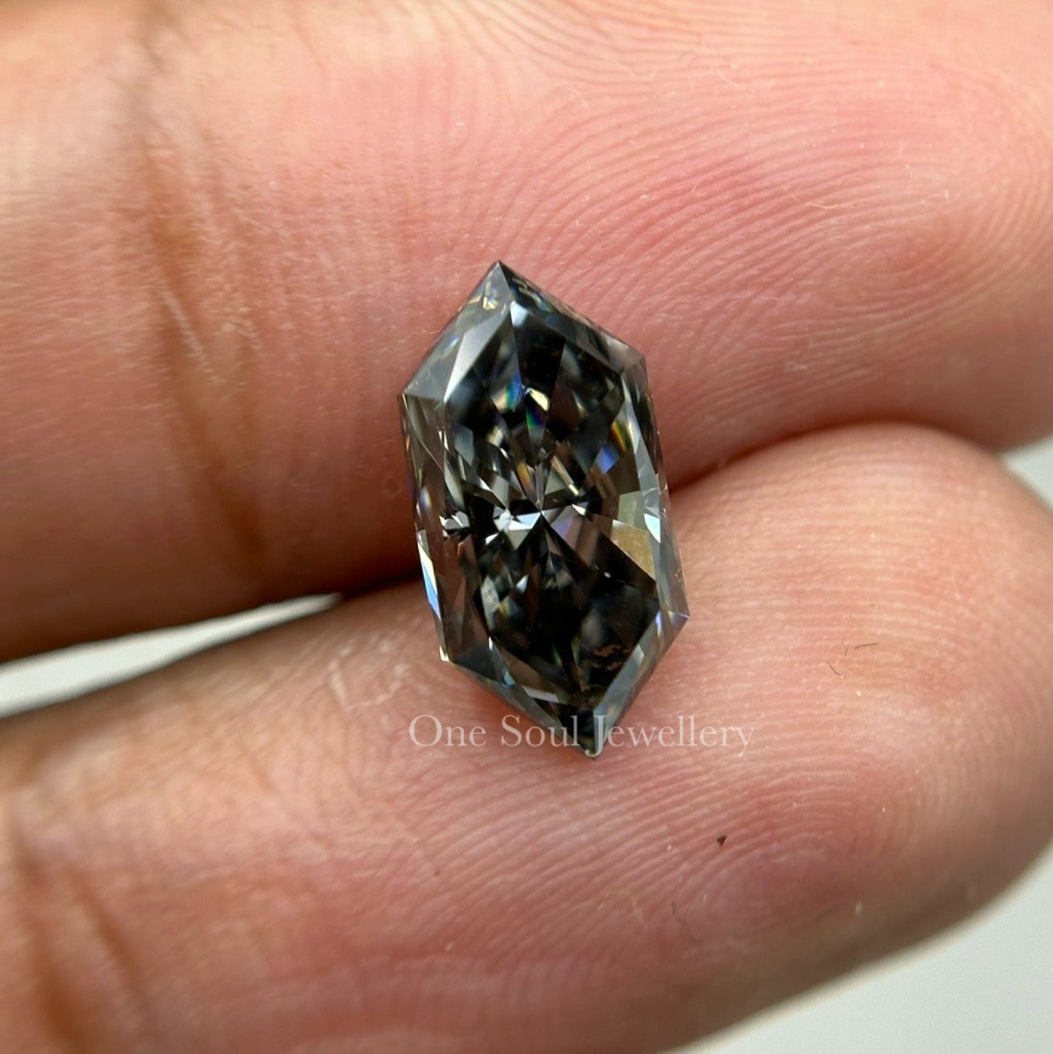 Dark Grey Dutch Marquise Loose Moissanite, Vintage 2.00 CT Marquise Moissanite for Engagement Ring, Handcrafted Diamond for Unique Jewelry