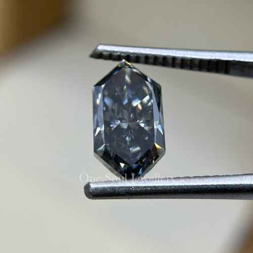 Dark Grey Dutch Marquise Loose Moissanite, Vintage 2.00 CT Marquise Moissanite for Engagement Ring, Handcrafted Diamond for Unique Jewelry