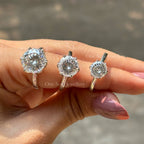 Solitaire Portuguese Cut Engagement Ring, Tulip Basket Set Wedding Ring, White Gold Ring, Proposal Ring, Claw Prong, Anniversary Gift Ring