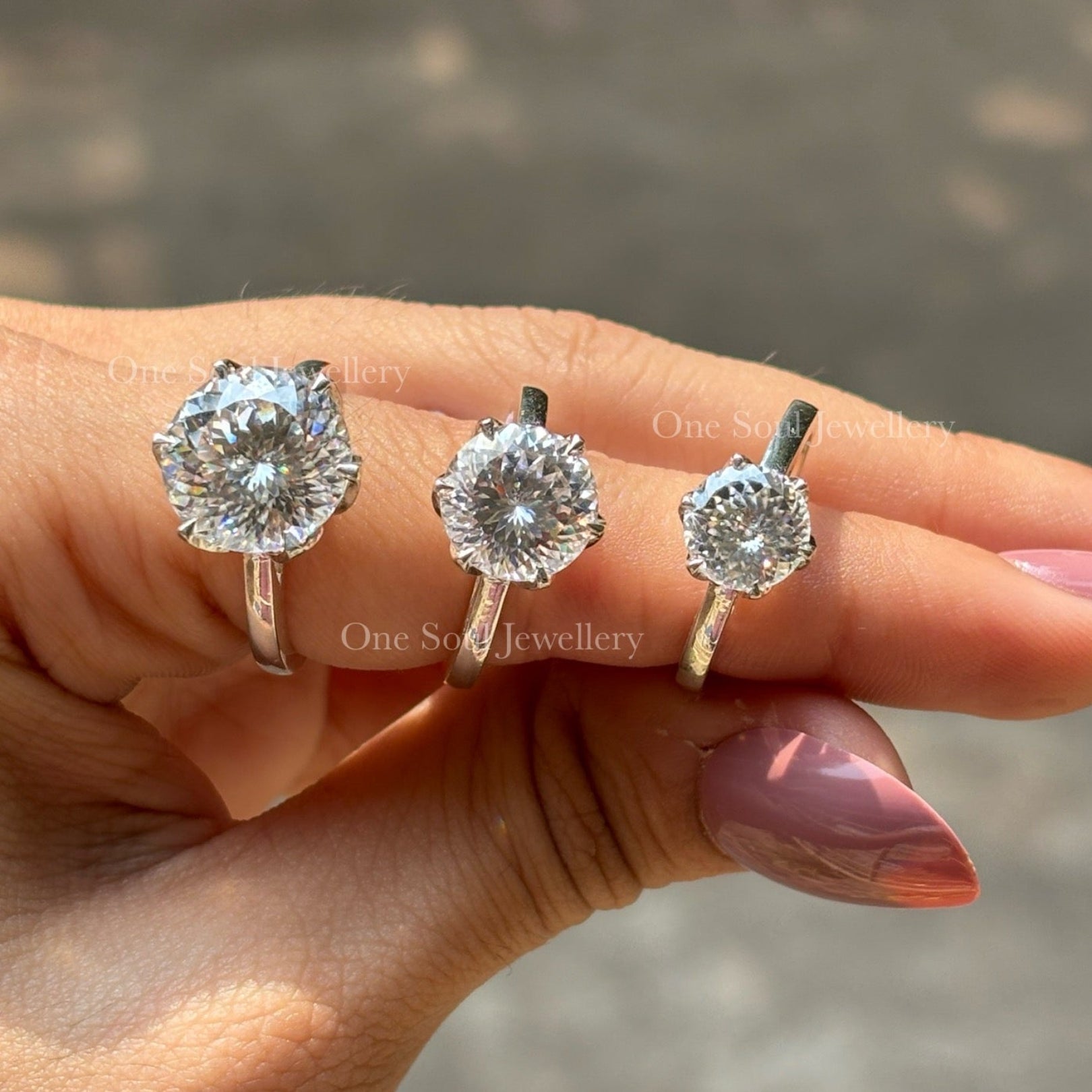 Solitaire Portuguese Cut Engagement Ring, Tulip Basket Set Wedding Ring, White Gold Ring, Proposal Ring, Claw Prong, Anniversary Gift Ring