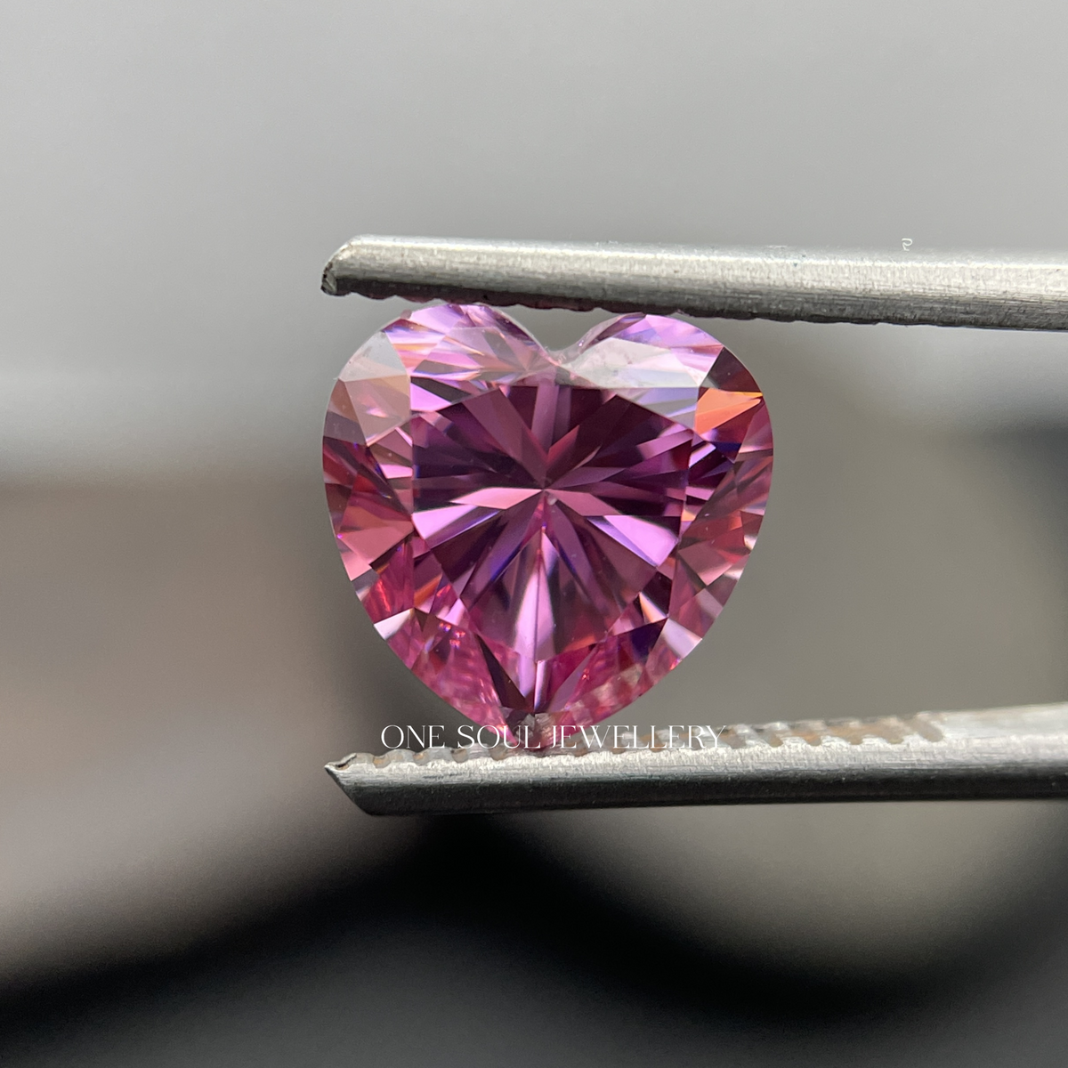 Pink Heart Shape Loose Moissanite / 9MM x 9MM Heart Pink Moissanite / Fancy Moissanite For Jewelry / Sparkling Gemstone for Customized Jewel