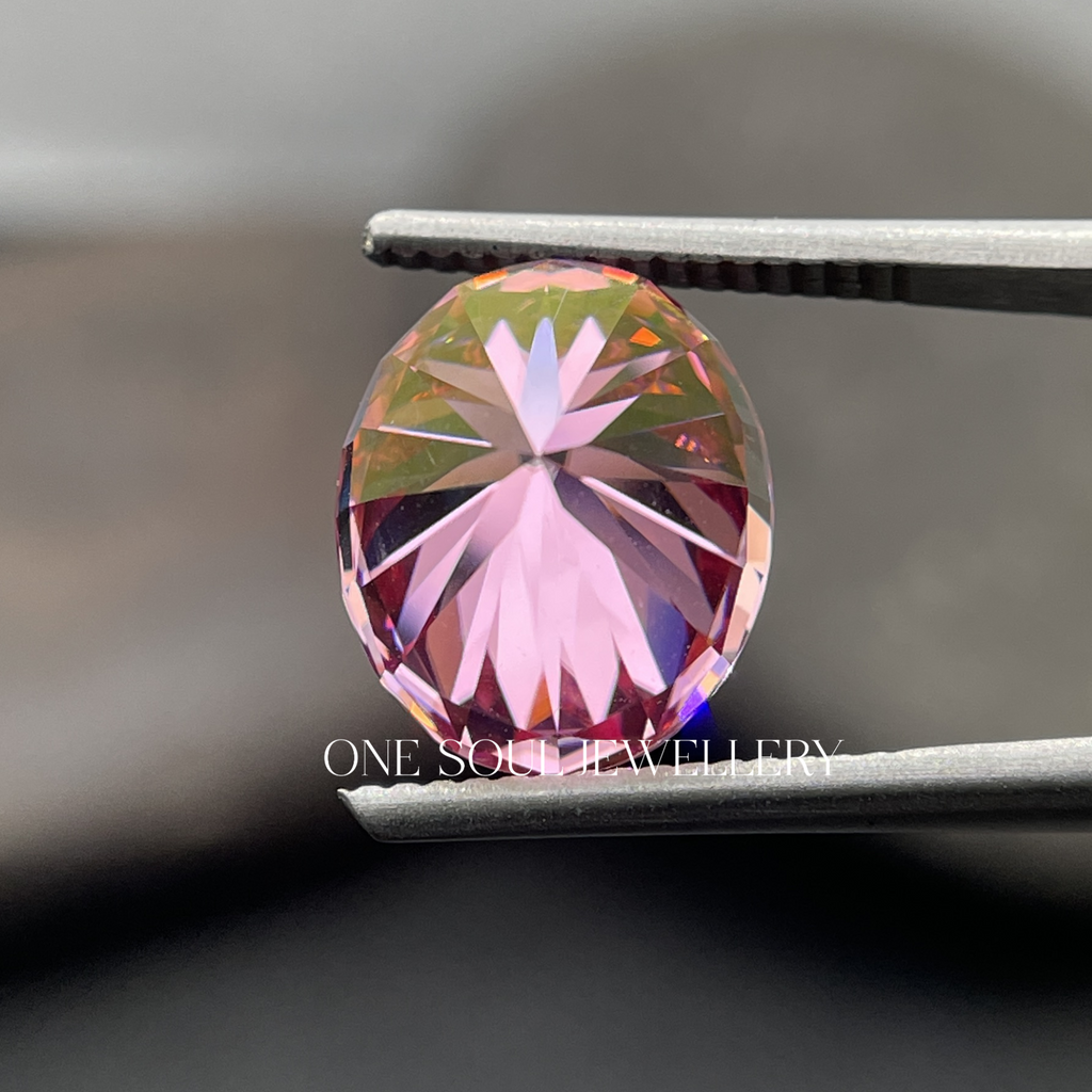 Oval Shape Pink Color VVS Loose Moissanite / 10MM x 12MM Oval Pink Moissanite for Jewelry, Necklace, Engagement Ring / Fancy Moissanite Gift
