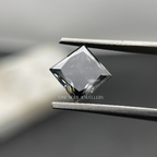 1.00 to 5.00 CT Dark Grey Princess Cut Loose Moissanite Stone. Fancy Grey Moissanite for Engagement Ring. Wholesale Price. VVS1 Grade Stone