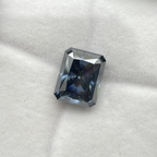 Dark Blue Radiant Moissanite Gemstone. Brilliant Cut Blue Moissanite Gemstone. Sapphire Like Moissanite Gemstone. for Engagement Ring