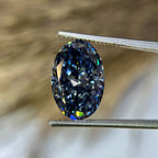 6.50 CT Dark Grey Loose Moissanite for Engagement Ring, Handmade Loose Stone for Bridal Ring, Anniversary Gifts for Her, Bridesmaid Ring
