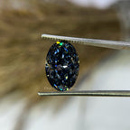 6.50 CT Dark Grey Loose Moissanite for Engagement Ring, Handmade Loose Stone for Bridal Ring, Anniversary Gifts for Her, Bridesmaid Ring