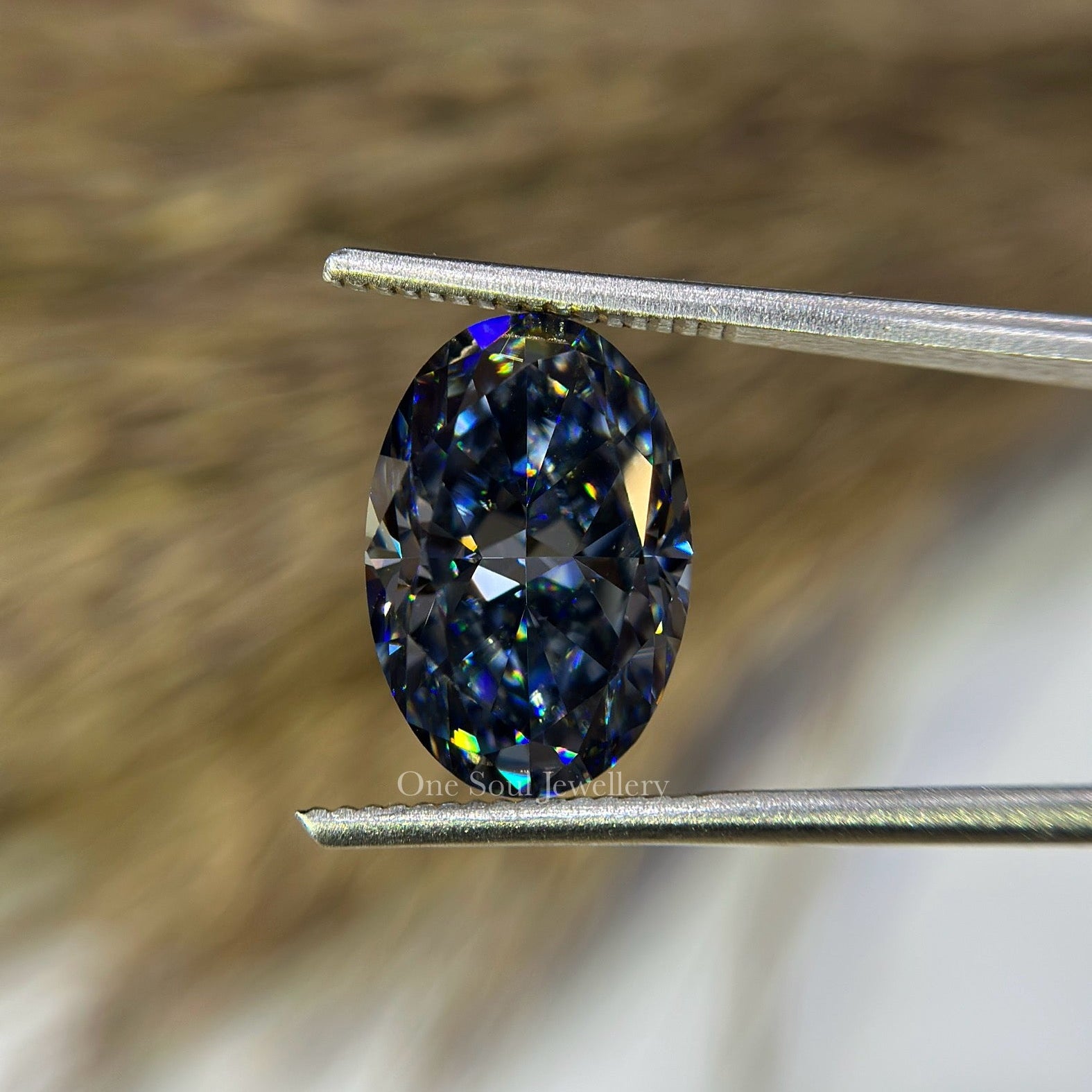 6.50 CT Dark Grey Loose Moissanite for Engagement Ring, Handmade Loose Stone for Bridal Ring, Anniversary Gifts for Her, Bridesmaid Ring