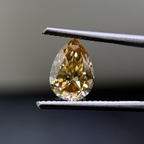 Champagne Pear Loose Moissanite, Brilliant Cut Pear Moissanite, Champagne Diamond for Jewelry Making, Pendant, Earrings, Anniversary Gifts