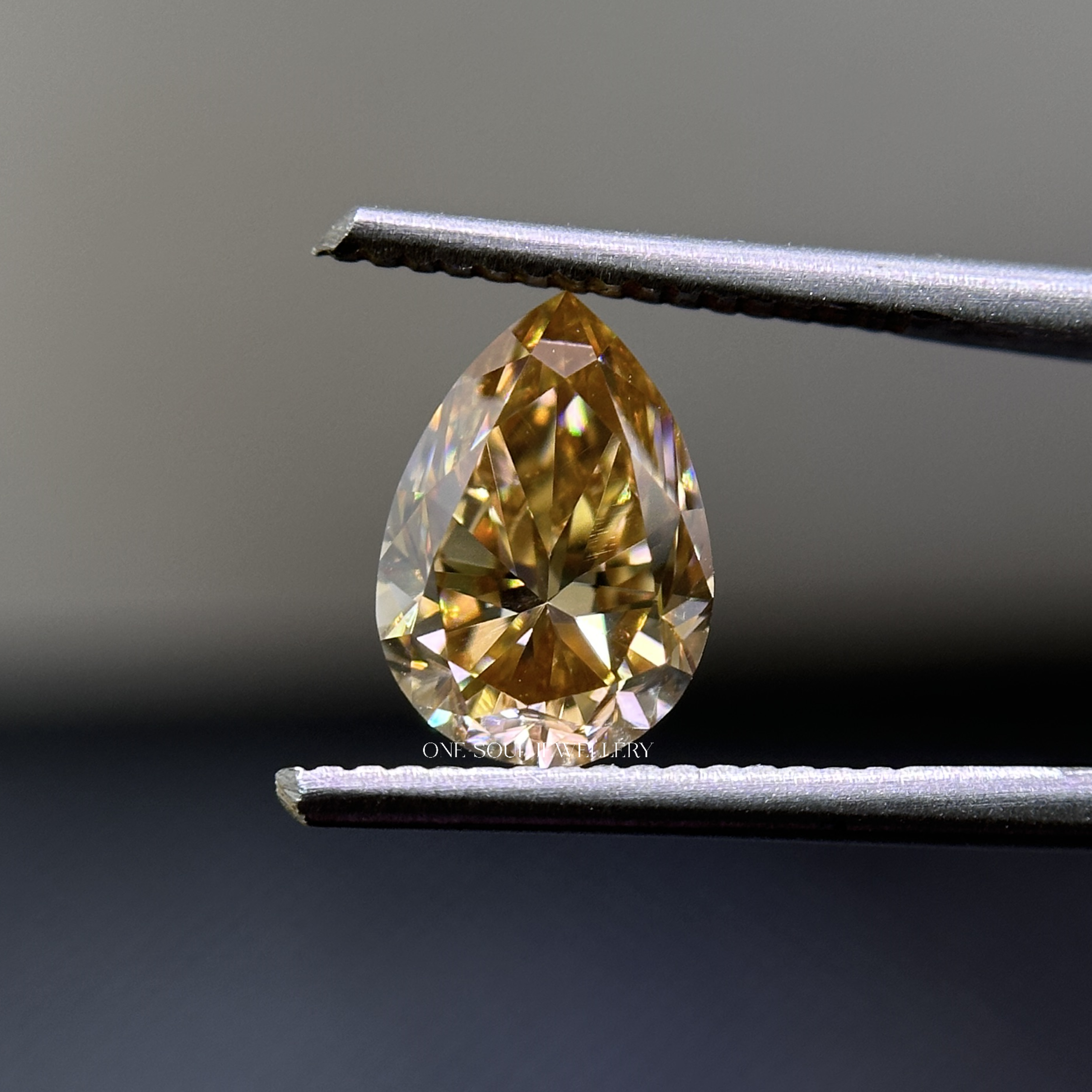 Champagne Pear Loose Moissanite, Brilliant Cut Pear Moissanite, Champagne Diamond for Jewelry Making, Pendant, Earrings, Anniversary Gifts