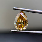 Champagne Pear Loose Moissanite, Brilliant Cut Pear Moissanite, Champagne Diamond for Jewelry Making, Pendant, Earrings, Anniversary Gifts