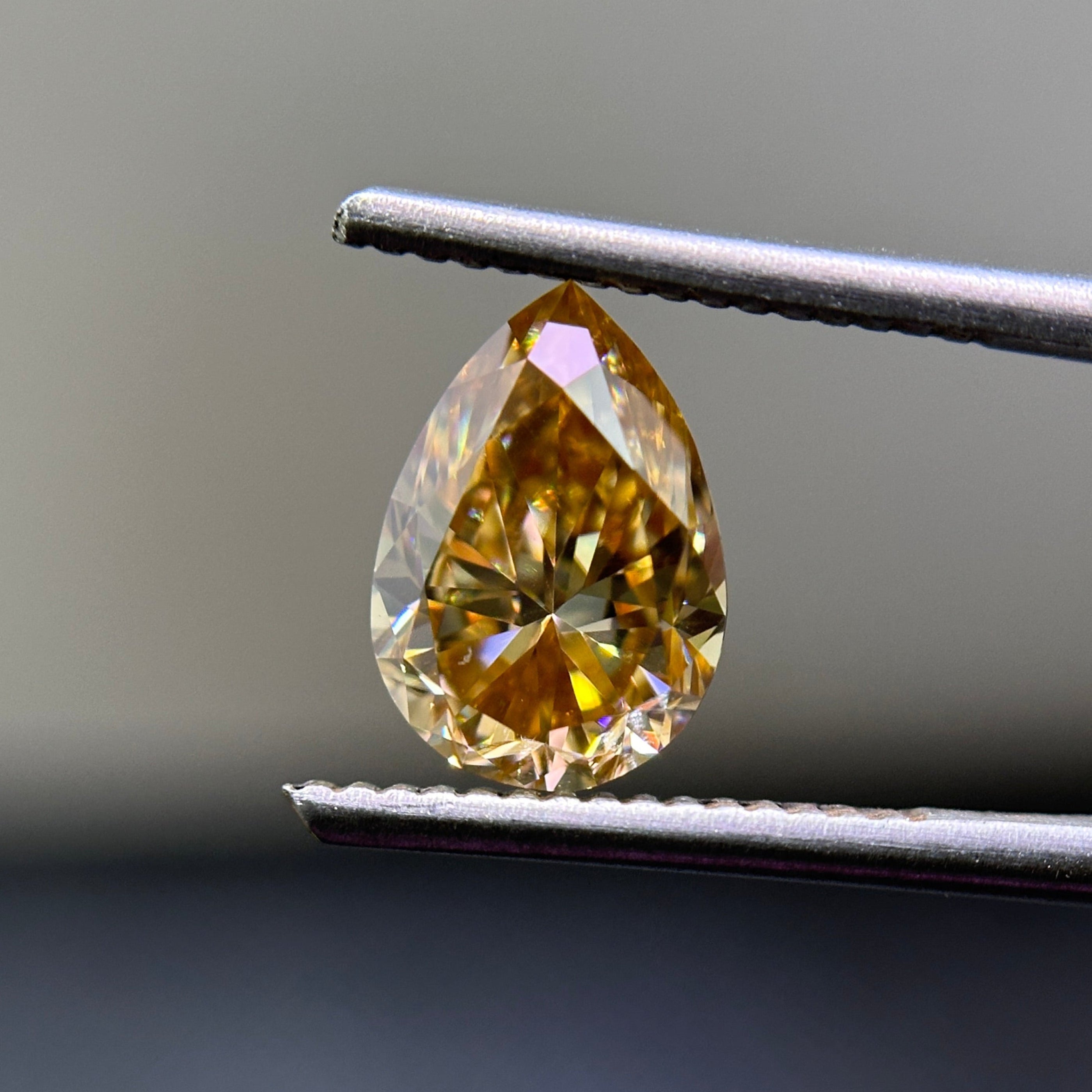 Champagne Pear Loose Moissanite, Brilliant Cut Pear Moissanite, Champagne Diamond for Jewelry Making, Pendant, Earrings, Anniversary Gifts