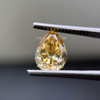 Champagne Pear Loose Moissanite, Brilliant Cut Pear Moissanite, Champagne Diamond for Jewelry Making, Pendant, Earrings, Anniversary Gifts
