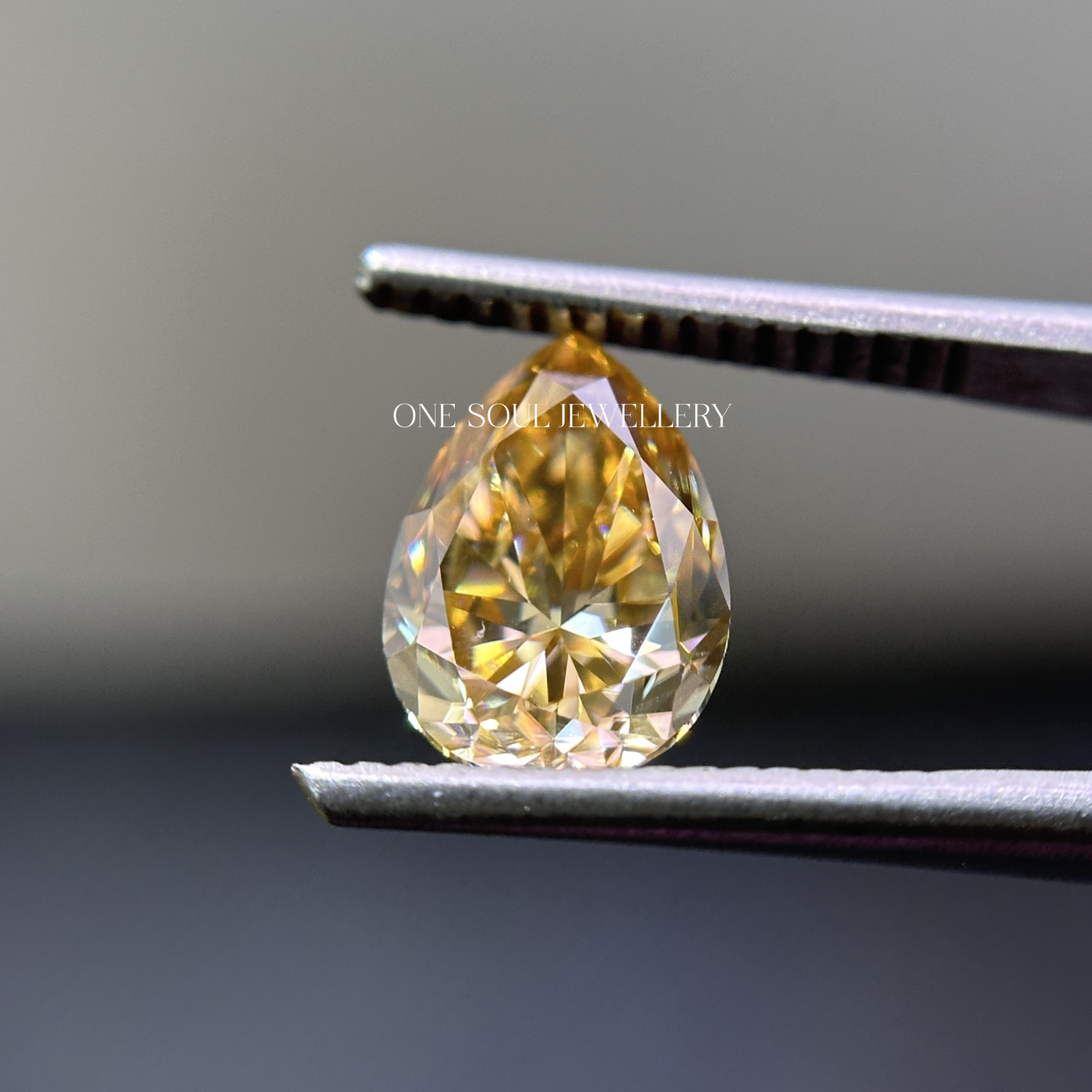 Champagne Pear Loose Moissanite, Brilliant Cut Pear Moissanite, Champagne Diamond for Jewelry Making, Pendant, Earrings, Anniversary Gifts