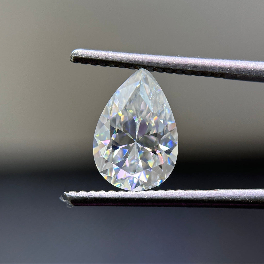 10x7mm D Color Pear Cut Moissanite, Colorless Brilliant Loose Stone for Engagement Ring, Wedding Ring, Pendant, Earrings, Anniversary Gifts