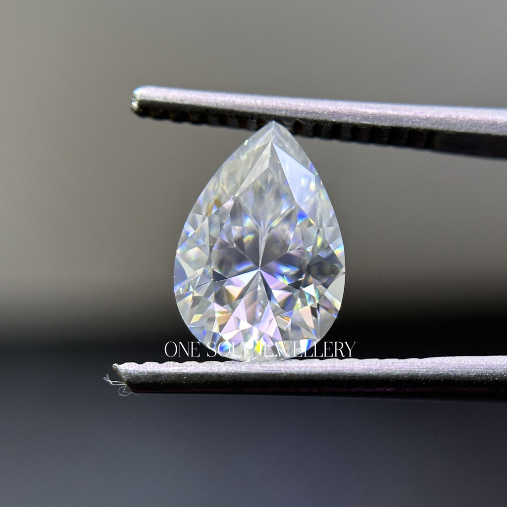 10x7mm D Color Pear Cut Moissanite, Colorless Brilliant Loose Stone for Engagement Ring, Wedding Ring, Pendant, Earrings, Anniversary Gifts