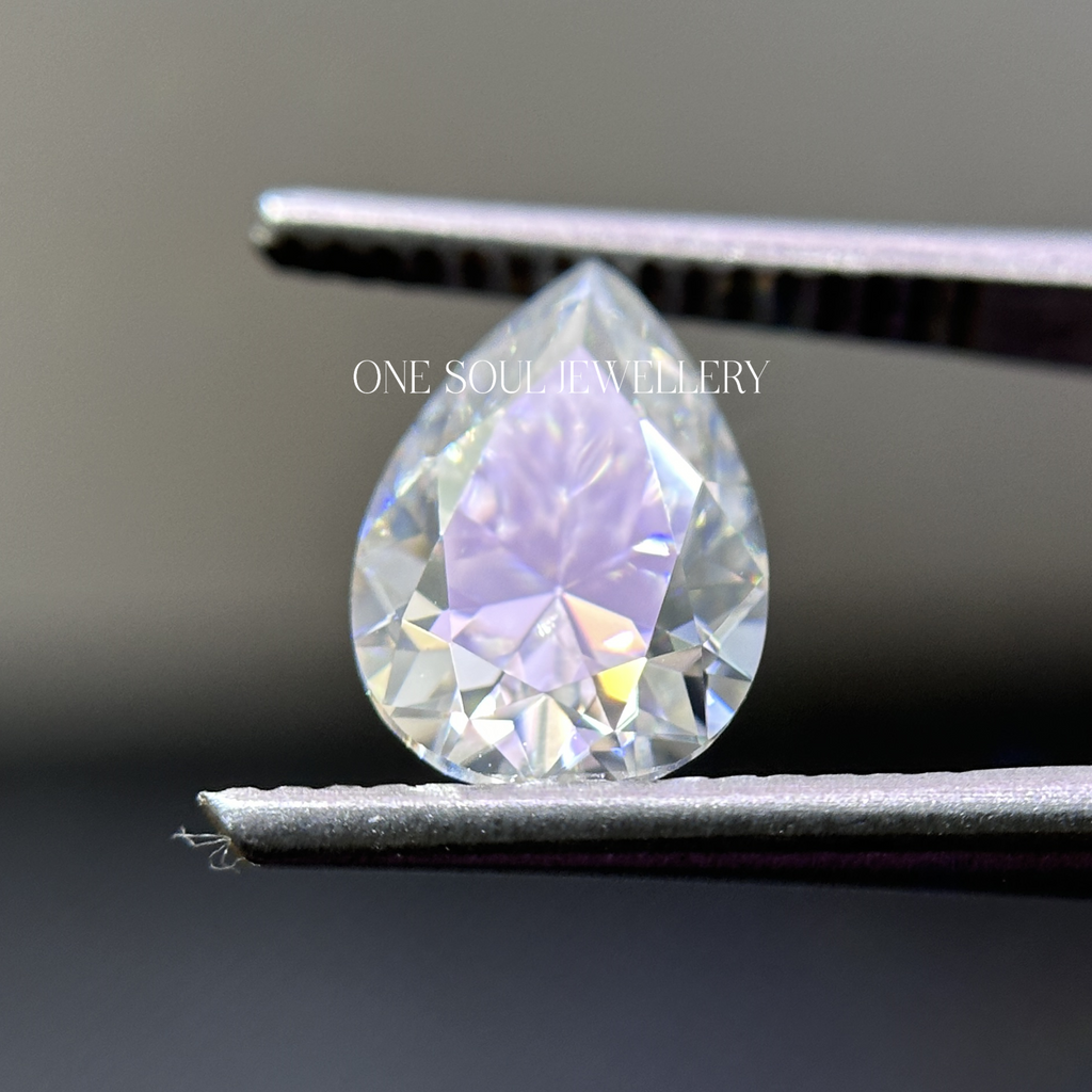 10x7mm D Color Pear Cut Moissanite, Colorless Brilliant Loose Stone for Engagement Ring, Wedding Ring, Pendant, Earrings, Anniversary Gifts