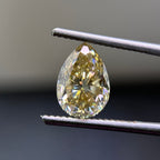Light Yellow Pear Loose Moissanite, Brilliant Cut Yellow Pear Stone, Loose Gem for Engagement Ring, Fancy Moissanite for Anniversary Gifts