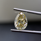 Light Yellow Pear Loose Moissanite, Brilliant Cut Yellow Pear Stone, Loose Gem for Engagement Ring, Fancy Moissanite for Anniversary Gifts
