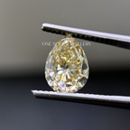 Light Yellow Pear Loose Moissanite, Brilliant Cut Yellow Pear Stone, Loose Gem for Engagement Ring, Fancy Moissanite for Anniversary Gifts