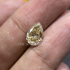 Light Yellow Pear Loose Moissanite, Brilliant Cut Yellow Pear Stone, Loose Gem for Engagement Ring, Fancy Moissanite for Anniversary Gifts