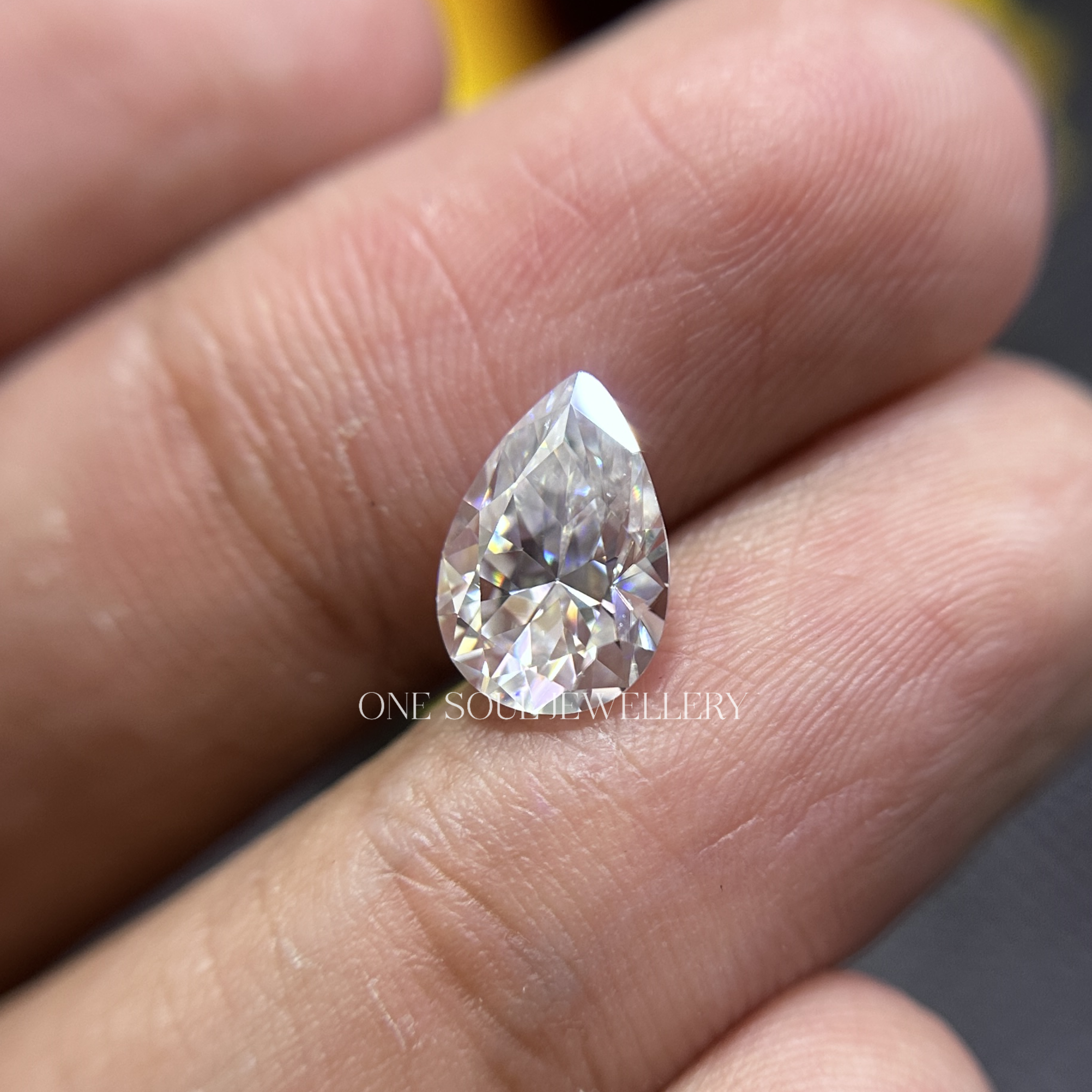 10x7mm D Color Pear Cut Moissanite, Colorless Brilliant Loose Stone for Engagement Ring, Wedding Ring, Pendant, Earrings, Anniversary Gifts