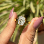 Bezel Set Cushion Moissanite Ring, 3.00 CT Colorless Cushion Engagement Ring, Yellow Gold Solitaire Ring, Proposal Ring, Anniversary Gifts