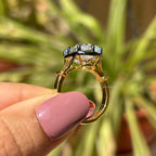Georgian Antique 6.00 CT Cushion Moissanite Engagement Ring, Victorian Style Solitaire Wedding Ring, 14K Yellow Gold Ring, Art Deco Ring