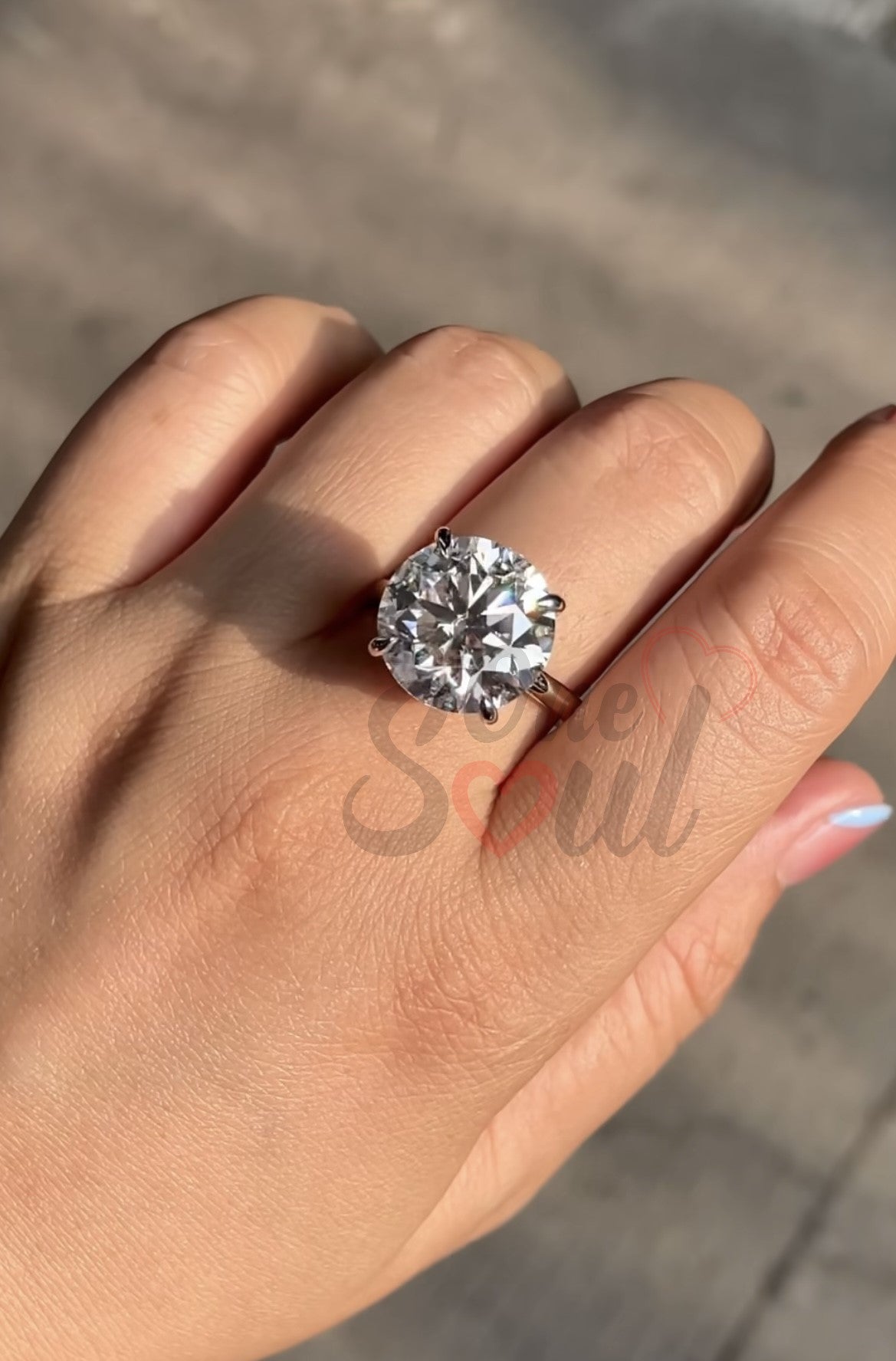 6.00 CT Round Moissanite Solitaire Engagement Ring, Hidden Halo Proposal Ring, Perfect Anniversary Gift for Her