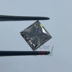 Grey Moissanite Princess Cut Jewelry Making Loose Gemstone Fancy Moissanite Loose Stone for Anniversary Ring. Solitaire Moissanite for Mount