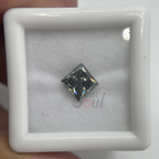 Grey Moissanite Princess Cut Jewelry Making Loose Gemstone Fancy Moissanite Loose Stone for Anniversary Ring. Solitaire Moissanite for Mount