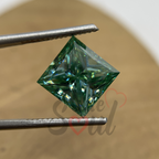 Loose Moissanite Princess Cut for Jewelry. Green Loose Moissanite. 1CT to 5CT Unique Moissanite. Customize Fancy Jewelry Moissanite for Gift