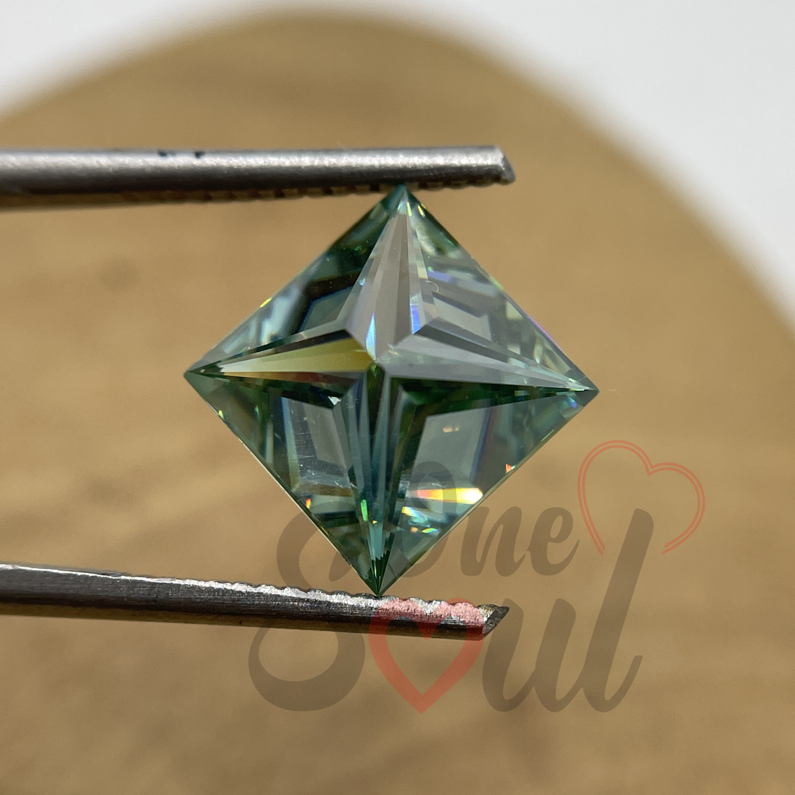 Loose Moissanite Princess Cut for Jewelry. Green Loose Moissanite. 1CT to 5CT Unique Moissanite. Customize Fancy Jewelry Moissanite for Gift