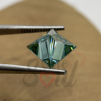 Princess Cut Vivid Green Loose Moissanite, Fancy Colored Green Moissanite Gemstone, Moissanite for Custom Jewelry, Fancy Loose Diamond