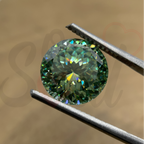 Antique Portuguese Cut Dark Green Color Loose Moissanite for Engagement Ring / Fancy Moissanite for Jewelry Making / Antique Moissanite