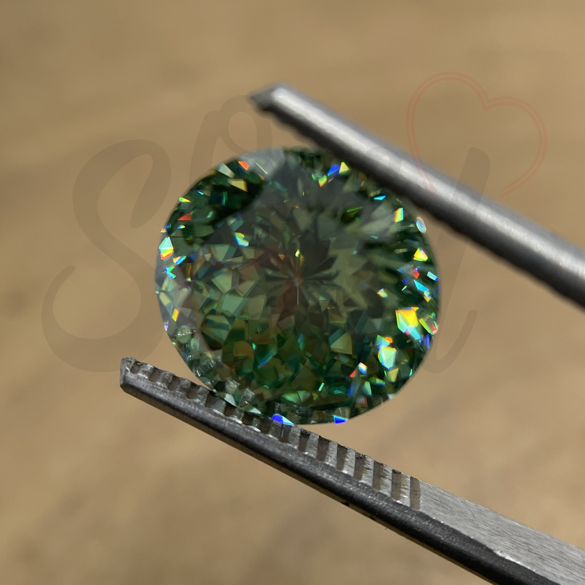 Antique Portuguese Cut Dark Green Color Loose Moissanite for Engagement Ring / Fancy Moissanite for Jewelry Making / Antique Moissanite