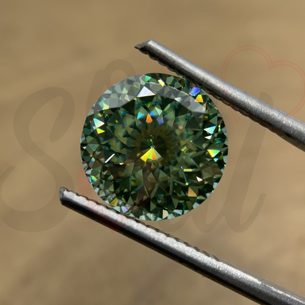 Antique Portuguese Cut Dark Green Color Loose Moissanite for Engagement Ring / Fancy Moissanite for Jewelry Making / Antique Moissanite