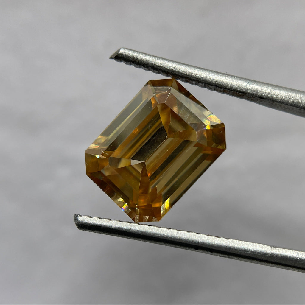 1.00Ct to 5.00Ct Emerald Cut Champagne Moissanite, Antique Cut Moissanite, Fancy Moissanite, Champagne Moissanite for Jewelry Making