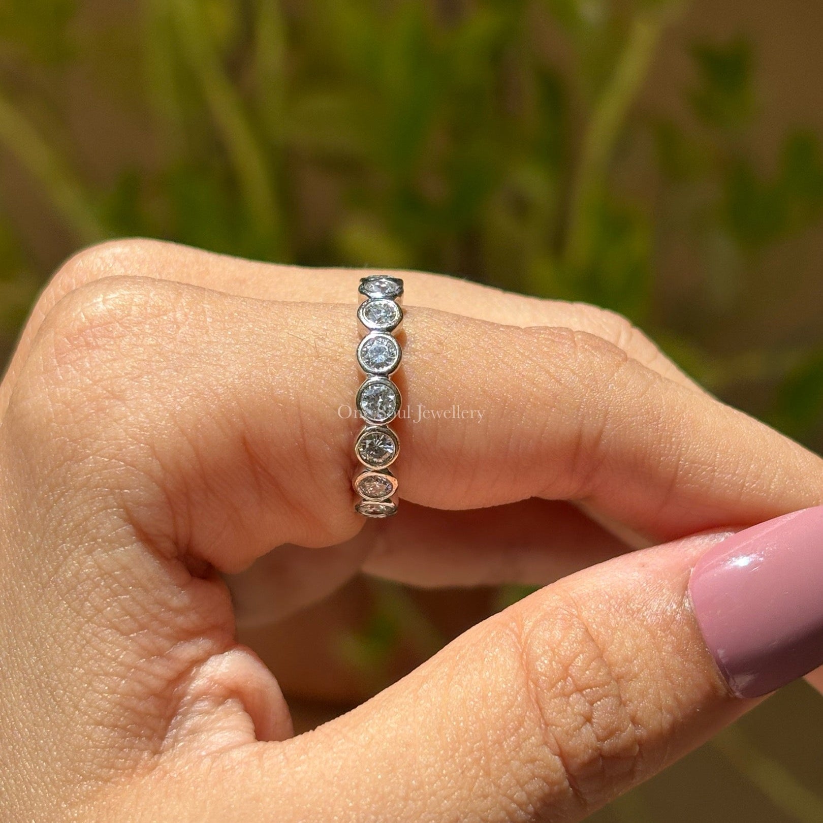 Dutch Marquise Yellow Moissanite Bridal Set, Marquise Moissanite Engagement Ring, Bezel Set Bubble Band, Stacking Band Set, Wedding Ring Set