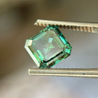 2.78 CT Asscher Cut Dark Green Loose Moissanite Gemstone, Handmade fancy Color Stone for Rings/Earrings/Pendants, Antique Sparkling Stone