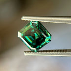 2.78 CT Asscher Cut Dark Green Loose Moissanite Gemstone, Handmade fancy Color Stone for Rings/Earrings/Pendants, Antique Sparkling Stone
