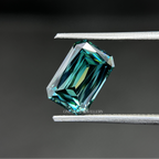 Natural Dark Green Criss Cut Loose Moissanite, Criss Cut Moissanite for Engagement Ring, for Wedding Ring, Gifts for Her, Custom Made Ring