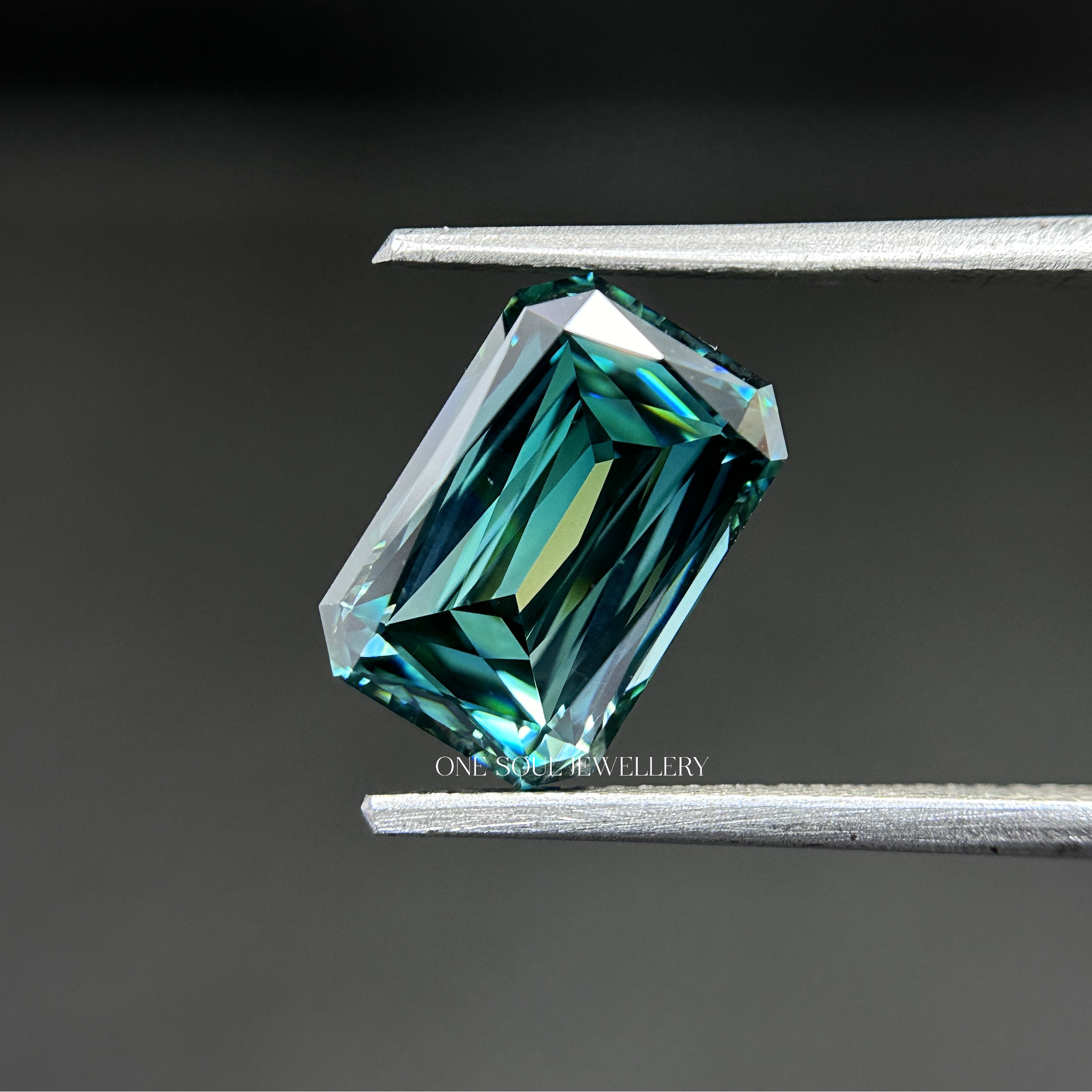 Natural Dark Green Criss Cut Loose Moissanite, Criss Cut Moissanite for Engagement Ring, for Wedding Ring, Gifts for Her, Custom Made Ring