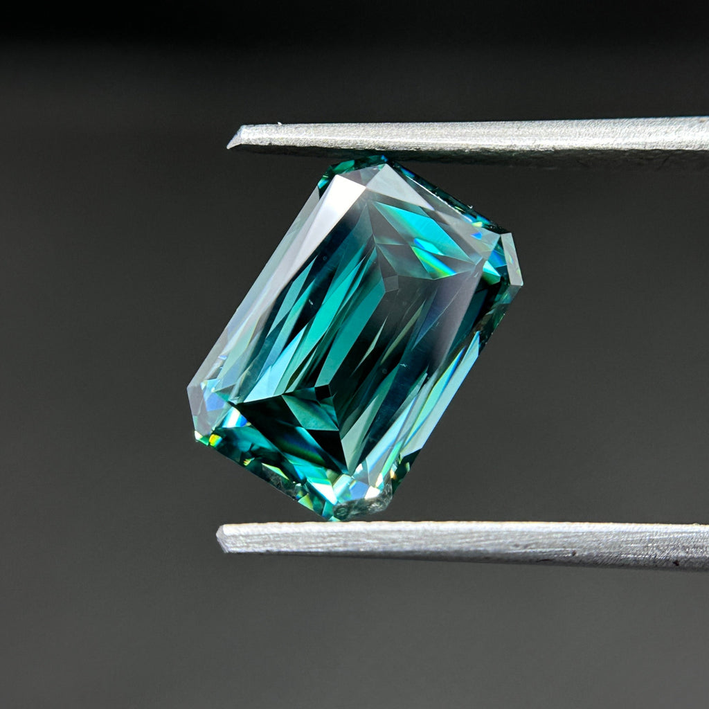 Natural Dark Green Criss Cut Loose Moissanite, Criss Cut Moissanite for Engagement Ring, for Wedding Ring, Gifts for Her, Custom Made Ring