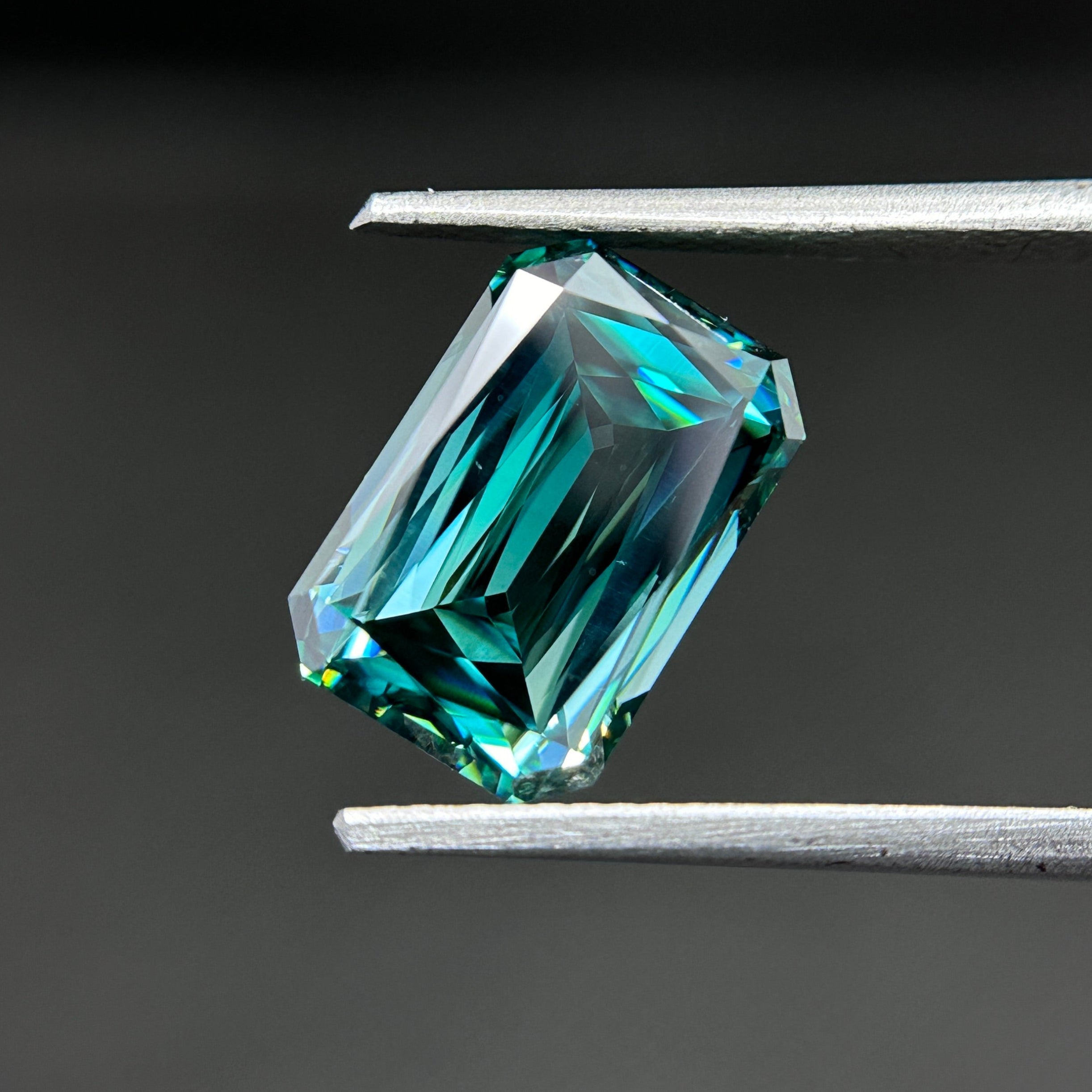 Natural Dark Green Criss Cut Loose Moissanite, Criss Cut Moissanite for Engagement Ring, for Wedding Ring, Gifts for Her, Custom Made Ring