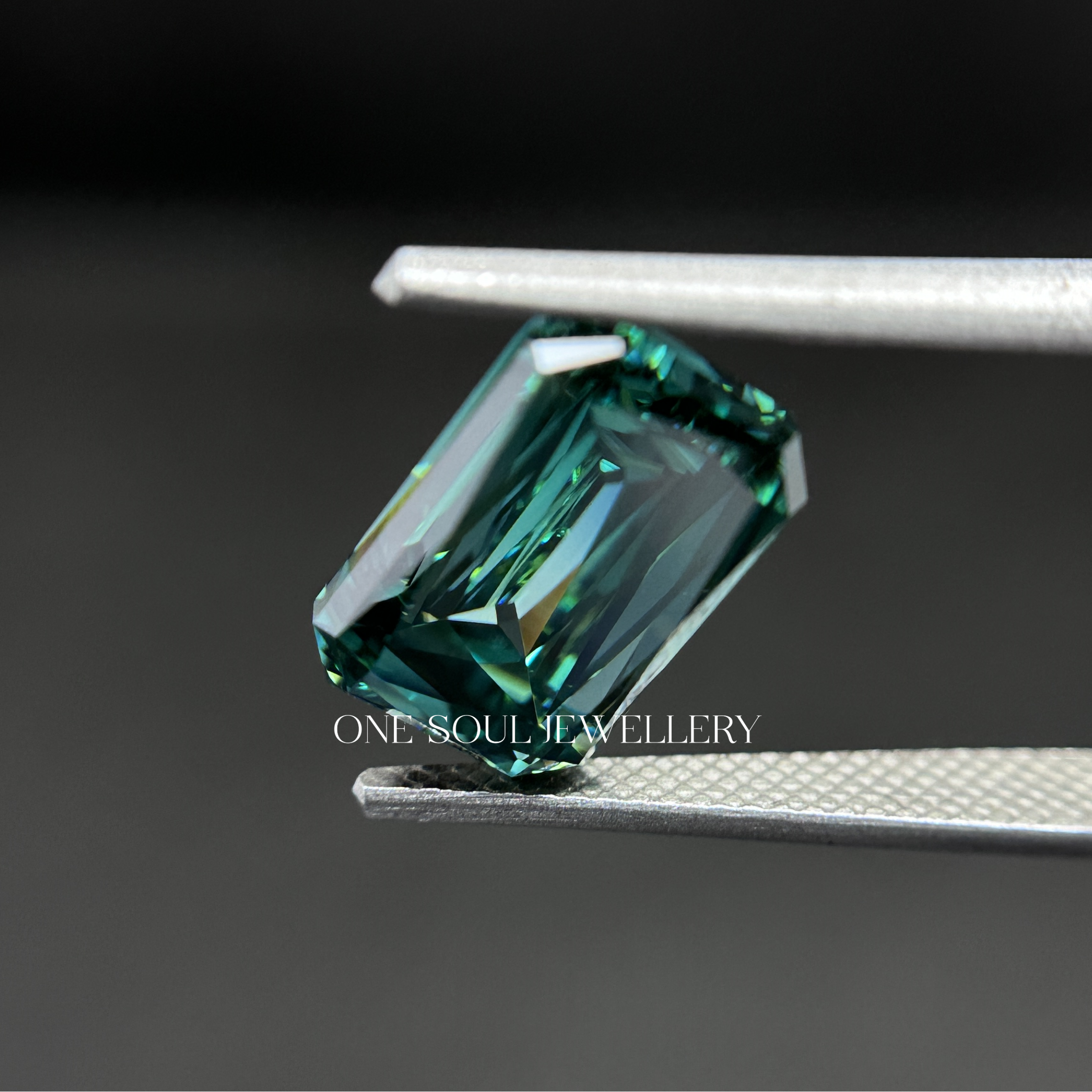 Natural Dark Green Criss Cut Loose Moissanite, Criss Cut Moissanite for Engagement Ring, for Wedding Ring, Gifts for Her, Custom Made Ring