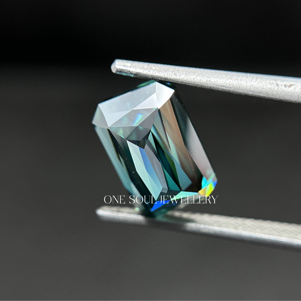Natural Dark Green Criss Cut Loose Moissanite, Criss Cut Moissanite for Engagement Ring, for Wedding Ring, Gifts for Her, Custom Made Ring